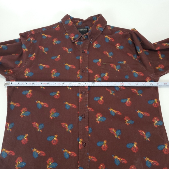Obey Propaganda Long Sleeve Feather Print Button Down Shirt - Picture 9 of 12